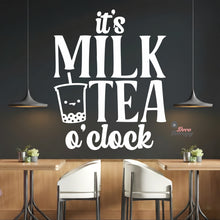 Load image into Gallery viewer, It's Milktea O'Clock Wall Decal Decotherapy