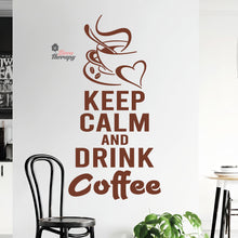 Load image into Gallery viewer, Keep Calm And Drink Coffee Wall Decal Decotherapy