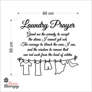 Laundry Prayer Wall Decal