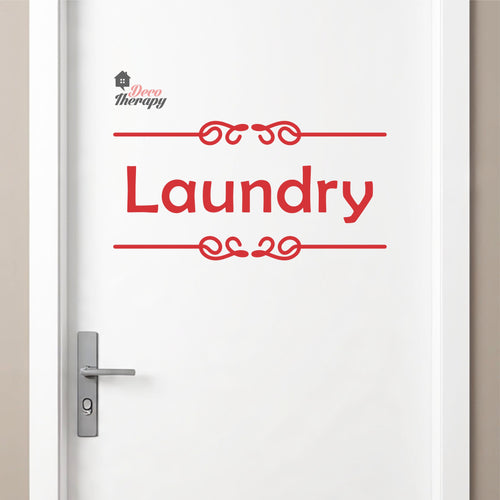 Laundry Sign Sticker Self-Adhesive Decotherapy