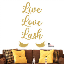 Load image into Gallery viewer, Live Love Lash Wall Decal Decotherapy