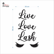 Load image into Gallery viewer, Live Love Lash Wall Decal Decotherapy