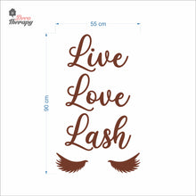 Load image into Gallery viewer, Live Love Lash Wall Decal Decotherapy