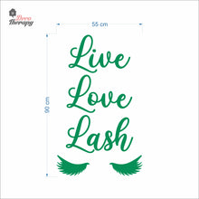 Load image into Gallery viewer, Live Love Lash Wall Decal Decotherapy