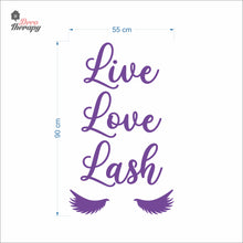 Load image into Gallery viewer, Live Love Lash Wall Decal Decotherapy
