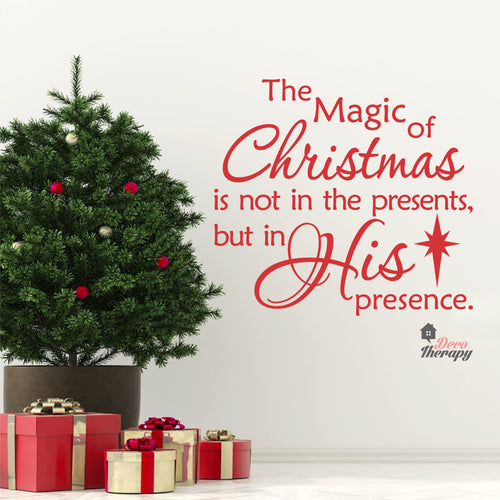 Magic Of Christmas In His Presence Wall Decal Decotherapy