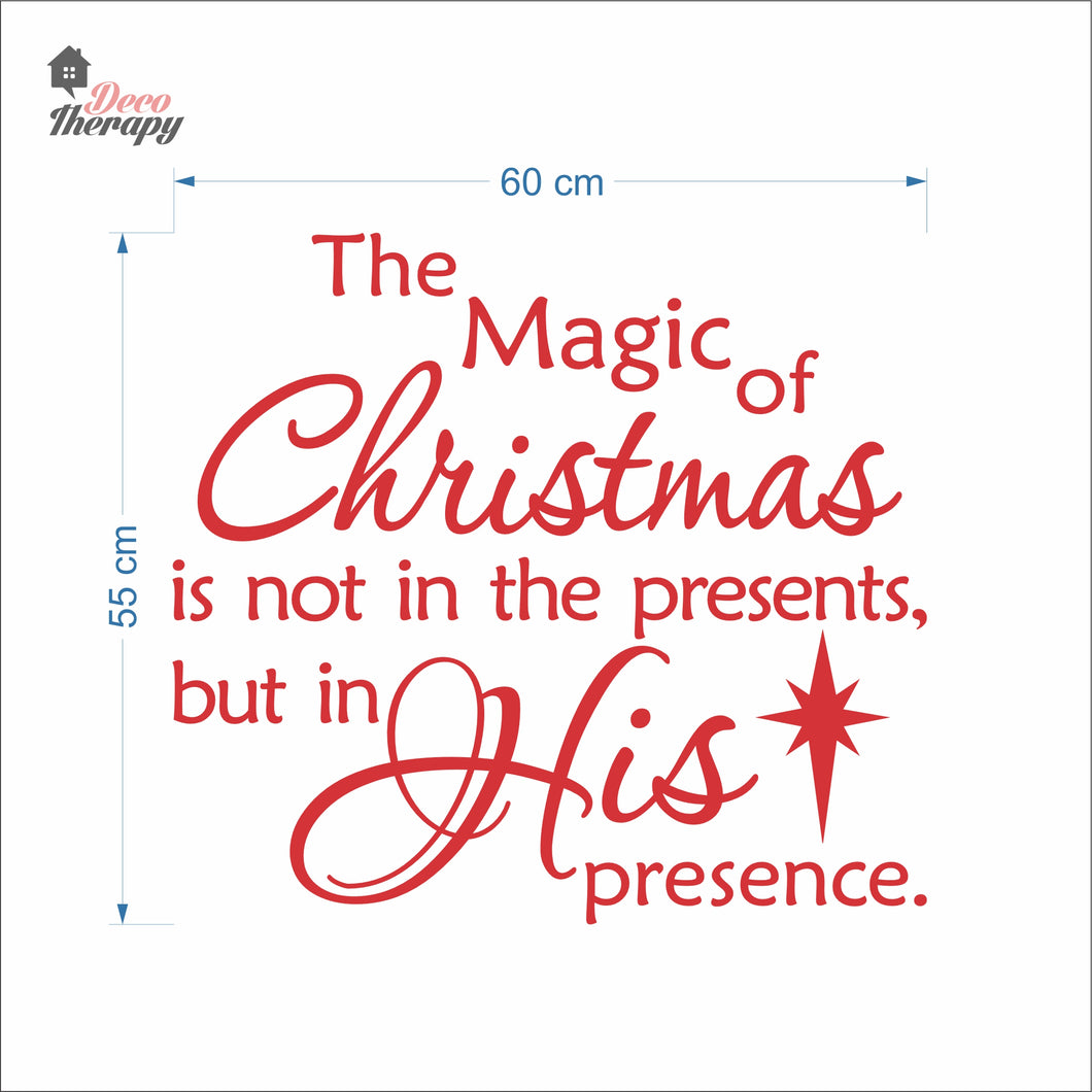 Magic Of Christmas In His Presence Wall Decal Decotherapy