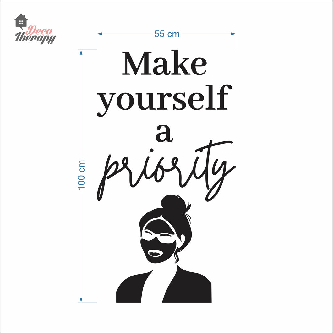 Make Yourself A Priority Skin Care Wall Decal Decotherapy