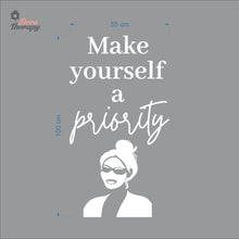 Load image into Gallery viewer, Make Yourself A Priority Skin Care Wall Decal Decotherapy