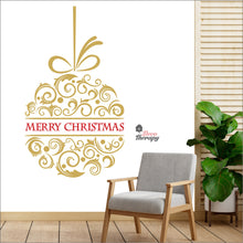 Load image into Gallery viewer, Merry Christmas Ribbon Ball Wall Decal Decotherapy