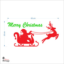 Load image into Gallery viewer, Merry Christmas Santa Reindeer Wall Decal