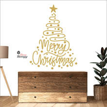 Load image into Gallery viewer, Merry Christmas Swirl Tree Wall Decal Decotherapy