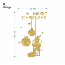 Load image into Gallery viewer, Merry Christmas Hanging Bells and Socks Wall Decal Decotherapy