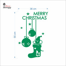 Load image into Gallery viewer, Merry Christmas Hanging Bells and Socks Wall Decal Decotherapy