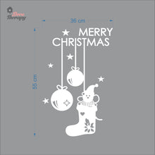 Load image into Gallery viewer, Merry Christmas Hanging Bells and Socks Wall Decal Decotherapy