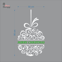 Load image into Gallery viewer, Merry Christmas Ribbon Ball Wall Decal Decotherapy