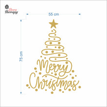 Load image into Gallery viewer, Merry Christmas Swirl Tree Wall Decal Decotherapy