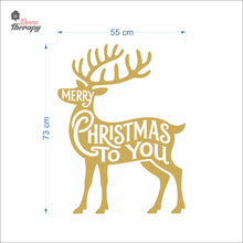 Load image into Gallery viewer, Merry Christmas To You With Deer Wall Decal Decotherapy