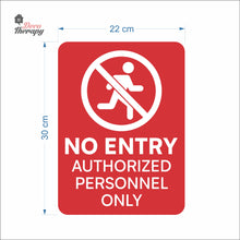 Load image into Gallery viewer, No Entry Authorized Personnel Only Door Sign Sticker Self-Adhesive Decotherapy