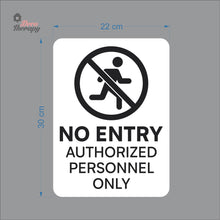 Load image into Gallery viewer, No Entry Authorized Personnel Only Door Sign Sticker Self-Adhesive Decotherapy