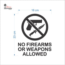Load image into Gallery viewer, No Firearms Or Weapons Allowed Sign Sticker Self-Adhesive Decotherapy