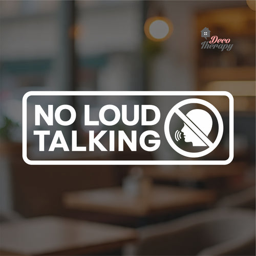 No Loud Talking Sign Sign Sticker Self-Adhesive Decotherapy