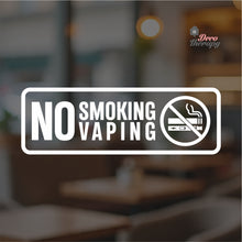 Load image into Gallery viewer, No Smoking No Vaping Rectangular Sign Sticker Self-Adhesive Decotherapy