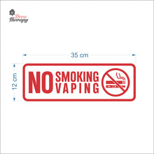 Load image into Gallery viewer, No Smoking No Vaping Rectangular Sign Sticker Self-Adhesive Decotherapy