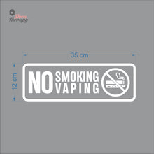Load image into Gallery viewer, No Smoking No Vaping Rectangular Sign Sticker Self-Adhesive Decotherapy