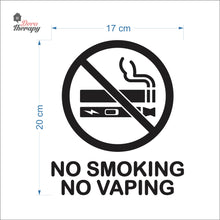 Load image into Gallery viewer, No Smoking No Vaping Round Sign Sticker Self-Adhesive Decotherapy