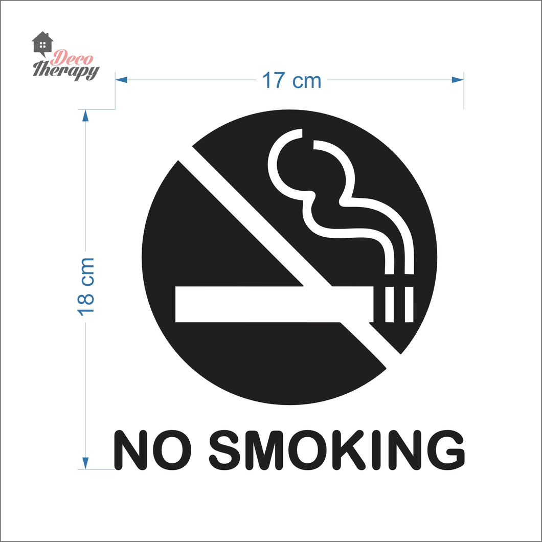 No Smoking Sign Sticker Self-Adhesive Decotherapy