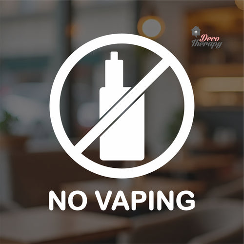 No Vaping Sign Sticker Self-Adhesive Decotherapy