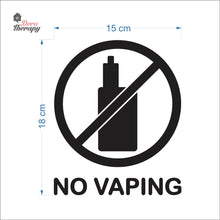 Load image into Gallery viewer, No Vaping Sign Sticker Self-Adhesive Decotherapy