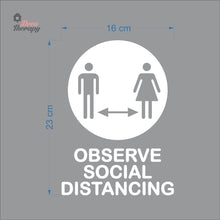 Load image into Gallery viewer, Observe Social Distancing Sign Sticker Self-Adhesive Decotherapy