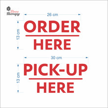 Load image into Gallery viewer, Order Here Pick-Up Here Sign Sticker Self-Adhesive Decotherapy