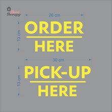 Load image into Gallery viewer, Order Here Pick-Up Here Sign Sticker Self-Adhesive Decotherapy