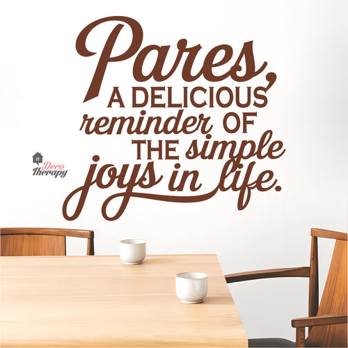 Pares A Delicious Reminder Simple Joys In Life Wall Decal Decotherapy