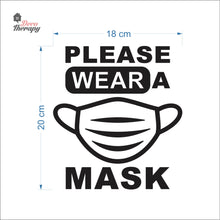 Load image into Gallery viewer, Please Wear A Mask Sign Sticker Self-Adhesive Decotherapy