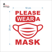 Load image into Gallery viewer, Please Wear A Mask Sign Sticker Self-Adhesive Decotherapy