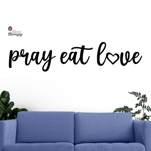 Pray Eat Love Wall Decal Decotherapy