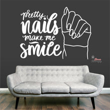 Load image into Gallery viewer, Pretty Nails Make Me Smile Wall Decal Decotherapy