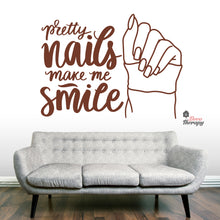 Load image into Gallery viewer, Pretty Nails Make Me Smile Wall Decal Decotherapy