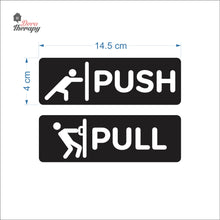 Load image into Gallery viewer, Push Pull Horizontal Door Sign Sticker Self-Adhesive Decotherapy