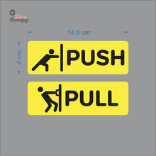 Load image into Gallery viewer, Push Pull Horizontal Door Sign Sticker Self-Adhesive Decotherapy