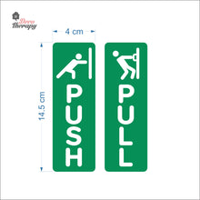 Load image into Gallery viewer, Push Pull Vertical Door Sign Sticker Self-Adhesive Decotherapy