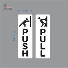 Load image into Gallery viewer, Push Pull Vertical Door Sign Sticker Self-Adhesive Decotherapy