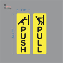 Load image into Gallery viewer, Push Pull Vertical Door Sign Sticker Self-Adhesive Decotherapy
