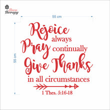 Load image into Gallery viewer, Rejoice Always Pray Continually Give Thanks Wall Decal Decotherapy