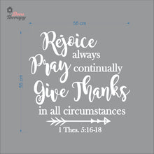 Load image into Gallery viewer, Rejoice Always Pray Continually Give Thanks Wall Decal Decotherapy