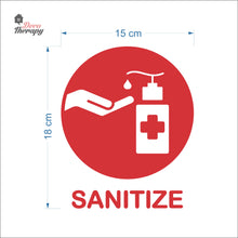 Load image into Gallery viewer, Sanitize Sign Sticker Self-Adhesive Decotherapy